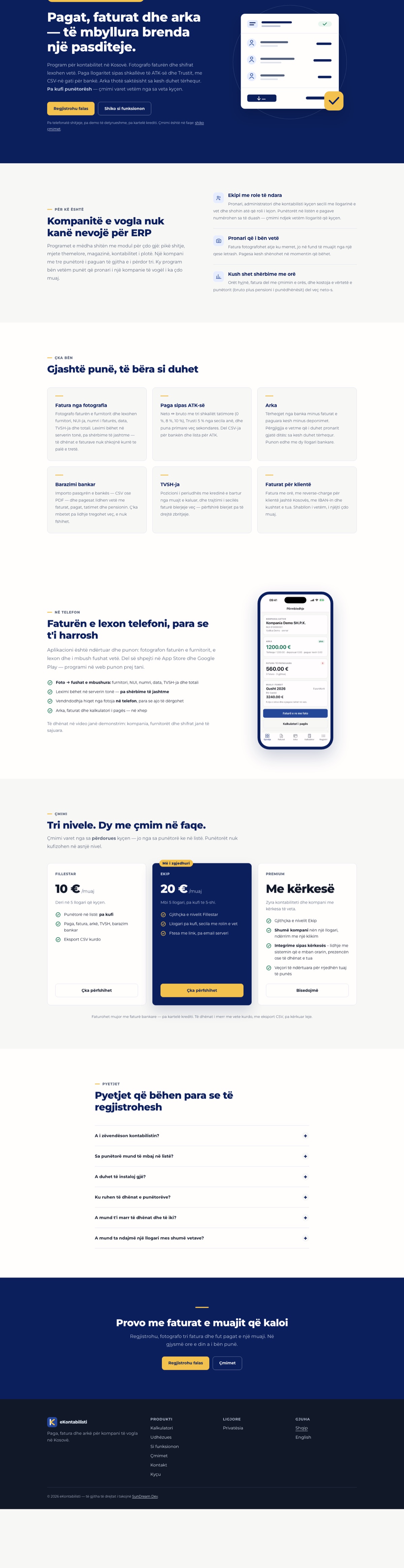 eKontabilisti website, full page